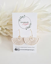 Load image into Gallery viewer, Vera Hoop Earrings- Oat
