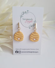 Load image into Gallery viewer, Bee Hive Earrings- Sunshine Yellow

