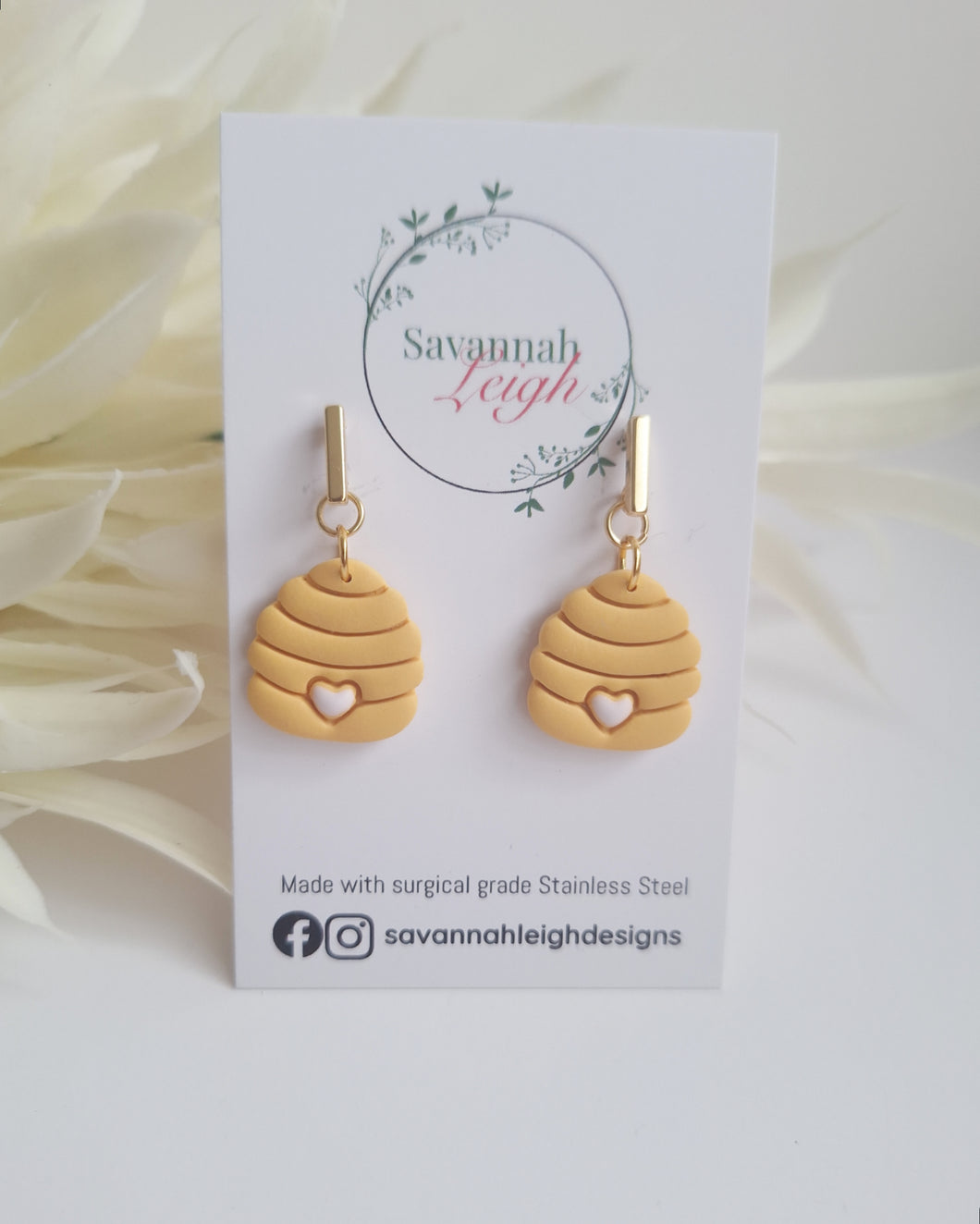 Bee Hive Earrings- Sunshine Yellow