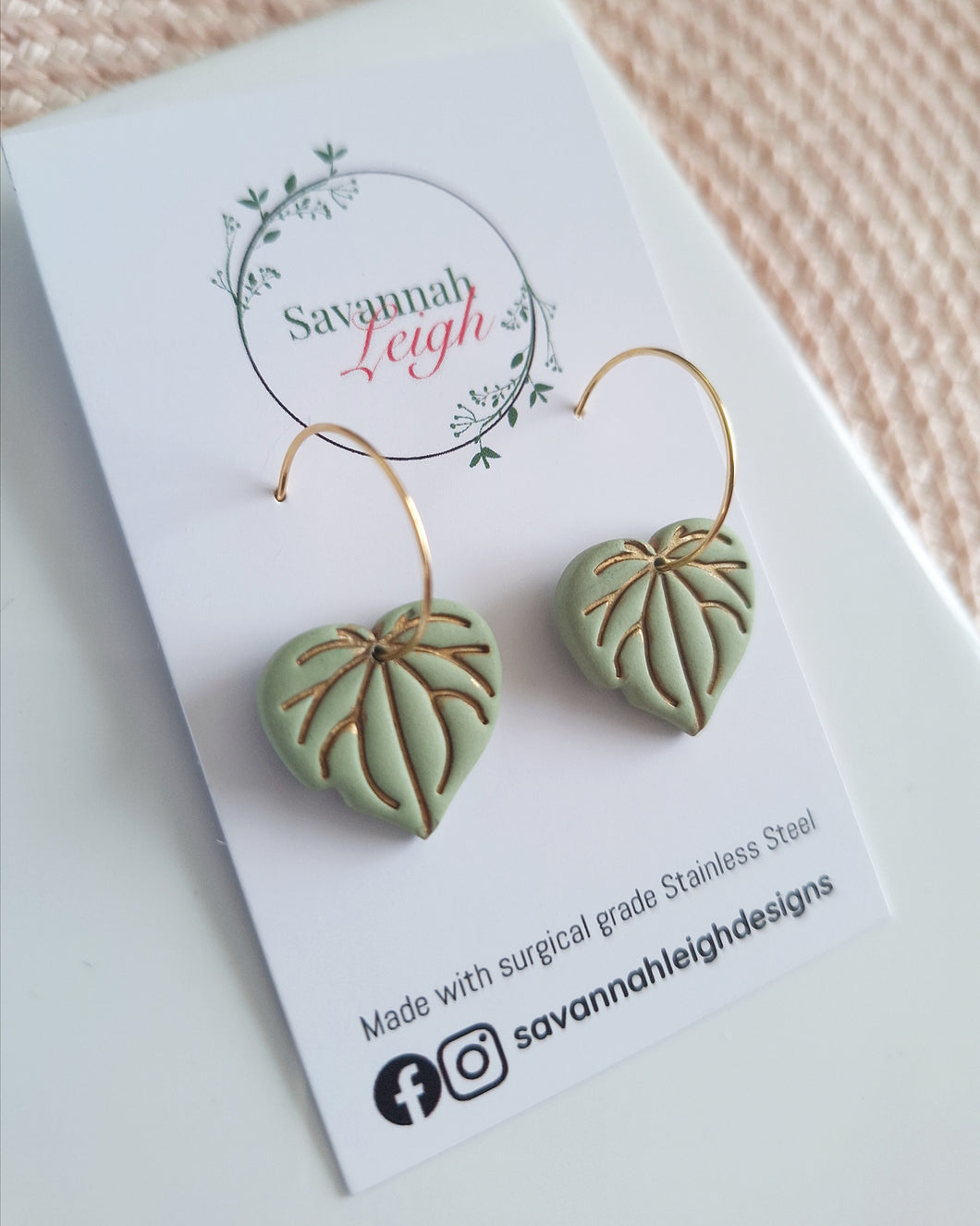 Kawakawa Hoops- Sage Green