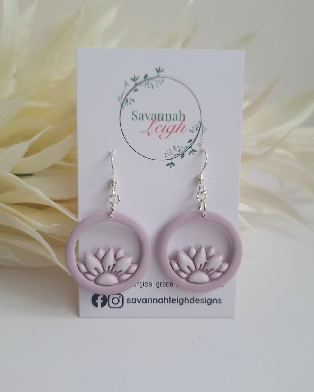 Sienna Earrings- Lilac/White