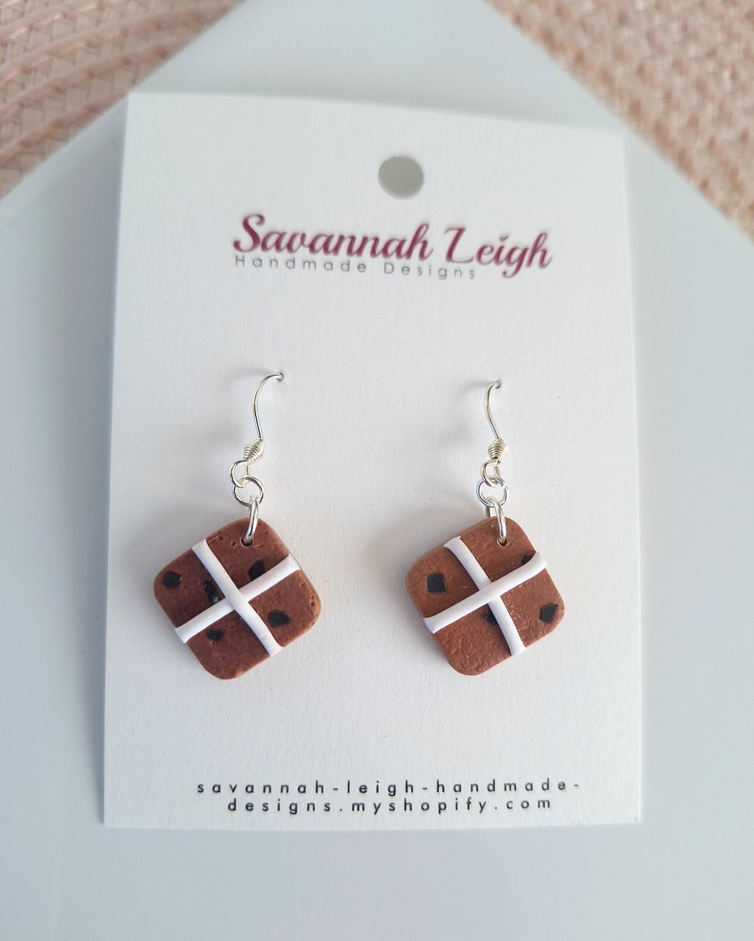 Hot Cross Bun Earrings