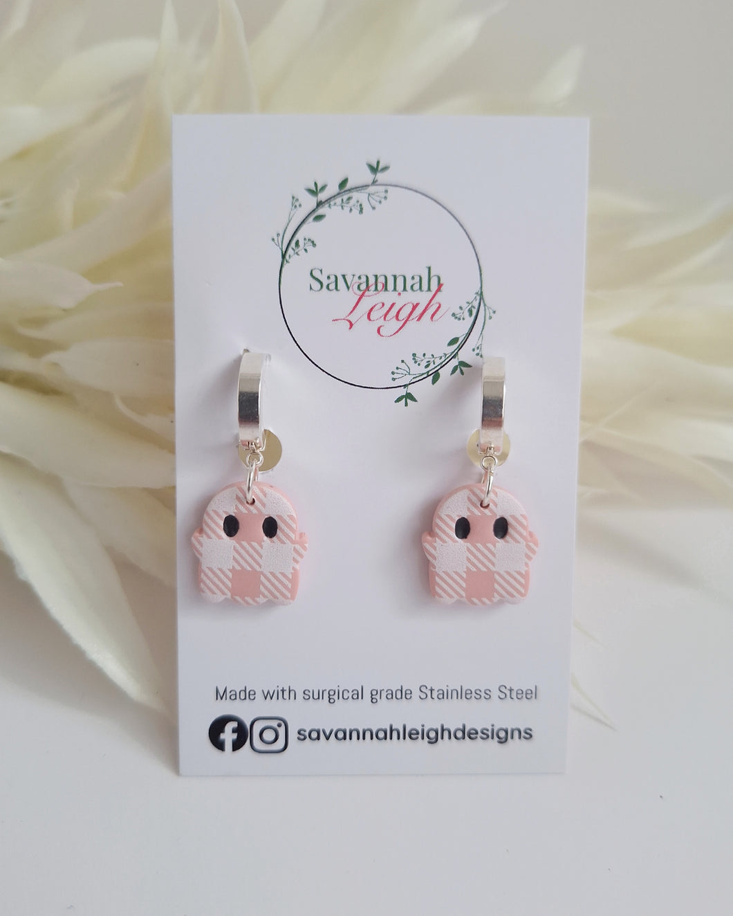 Mini Ghosties- Pink Gingham