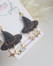 Load image into Gallery viewer, Witch Hat Earrings- Black/Gold
