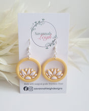 Load image into Gallery viewer, Sienna Earrings- Sunshine Yellow/White

