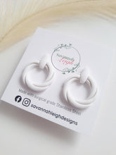 Load image into Gallery viewer, Bianca Studs- White
